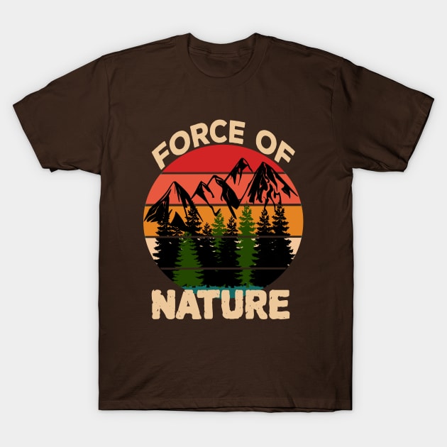 Force Of Nature - Retro Sunset T-Shirt by musicanytime